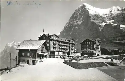 Grindelwald Kleine Scheidegg Bergstation Hotel Eiger Nordwand Berner Alpen Kat. Grindelwald