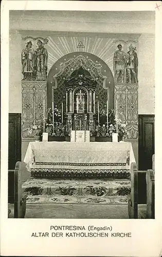 Pontresina Altar der Katholischen Kirche Kat. Pontresina