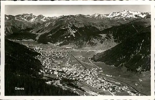 Davos GR Panorama im Sommer Kat. Davos