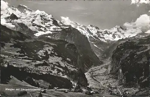 Wengen BE Panorama Lauterbrunnental Kat. Wengen