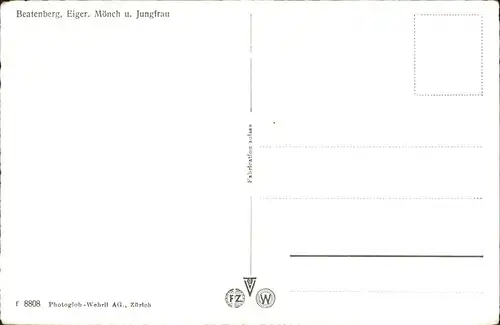 Beatenberg Blick zu Eiger Moench und Jungfrau Berner Alpen Kat. Beatenberg