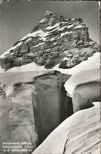 Jungfraujoch Meteorologische Station an der Sphinx Gletscherspalte Kat. Jungfrau