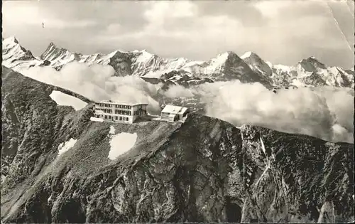 Brienzer Rothorn BE Berggasthof Fliegeraufnahme Berner Alpen Kat. Brienzer Rothorn