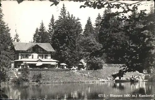 Kandersteg BE Gaststaette am Blausee Kandertal Kat. Kandersteg