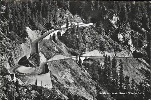 Goeschenen Wendeplatte auf Sustenstrasse Kat. Goeschenen