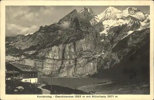 Kandersteg BE Oeschinensee mit Bluemlisalp Kat. Kandersteg