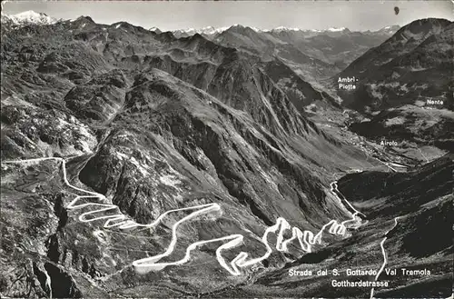 Airolo Strada del San Gottardo Val Tremola Gotthardstrasse Kat. Airolo