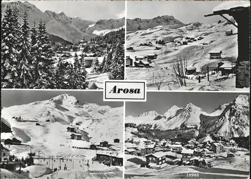 Arosa GR Teilansichten Wintersportparadies Kat. Arosa