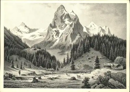 Grindelwald Grindelalp Berner Alpen Serie Die Schweiz vor 100 Jahren Kat. Grindelwald