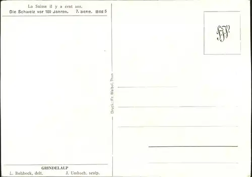 Grindelwald Grindelalp Berner Alpen Serie Die Schweiz vor 100 Jahren Kat. Grindelwald
