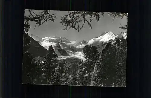 Morteratsch Blick auf Bellavista und Bernina Kat. Morteratsch