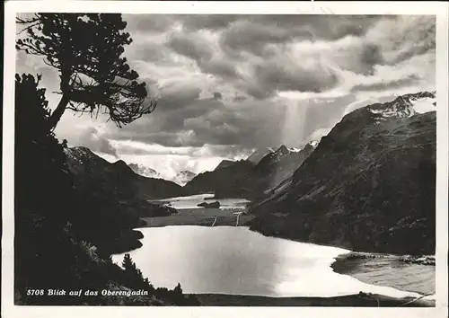 Pontresina Blick auf das Oberengadin Bergsee Kat. Pontresina