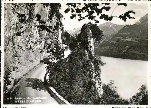 Amden SG Partie an der Poststrasse Walensee Kat. Amden