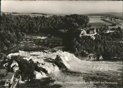 Neuhausen SH Rheinfall Fliegeraufnahme Kat. Neuhausen