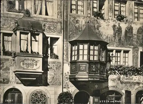 Stein Rhein Gasthof Historisches Haus Wandmalerei Erker Kat. Stein Rhein