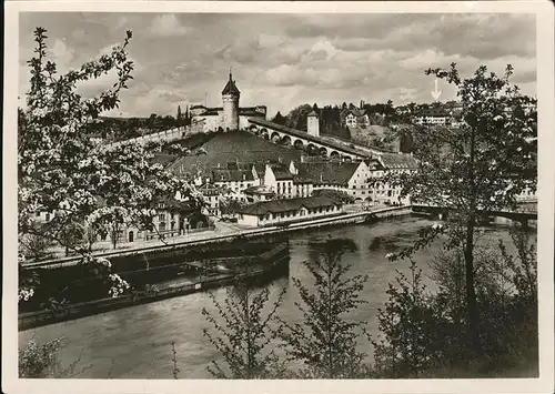 Schaffhausen SH Der Munot Wahrzeichen Rhein Bruecke Stadtteil Emmersberg Kat. Schaffhausen