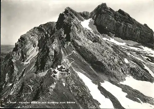 Schwaegalp Berggasthaus Tierwies Aufstieg zum Saentis Kat. Schwaegalp