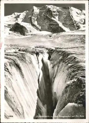 Samedan Gletscherspalte auf dem Persgletscher Kat. Samedan