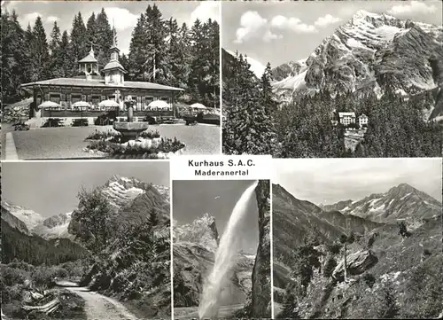 Maderanertal Kurhaus Brunnen Wasserfall Kat. Silenen