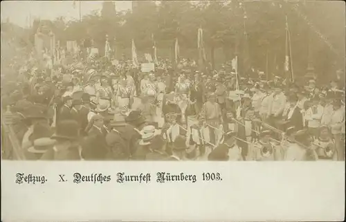 Nuernberg Festzug Turnfest 1903 Kat. Nuernberg