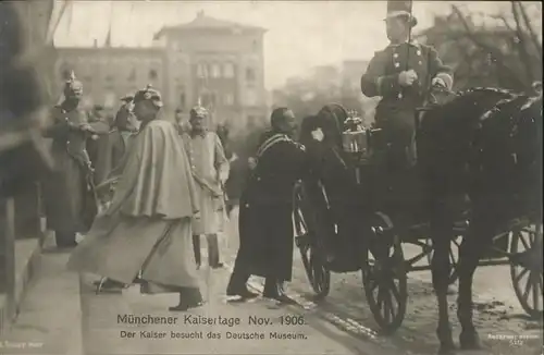 Muenchen Kaisertage 1906 Deutsches Museum Kutsche Kat. Muenchen