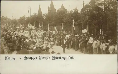 Nuernberg Festzug Deutsches Turnfest 1903 Kat. Nuernberg