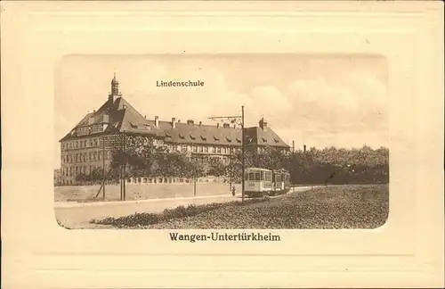 Wangen Stuttgart Strassenbahn Lindenschule Kat. Stuttgart