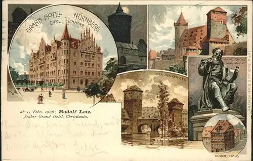 Nuernberg Carl Schnorr Hans Sachs Duerer Haus Kat. Nuernberg