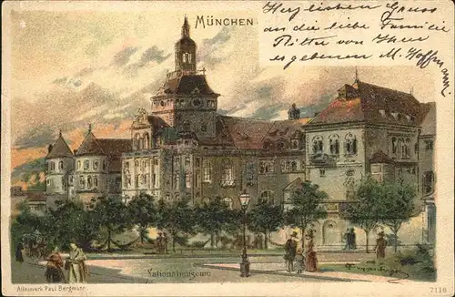 Muenchen Nationalmuseum Kuenstlerkarte Paul Bergmann Kat. Muenchen