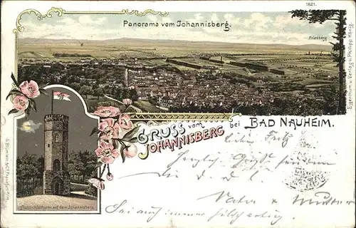 Bad Nauheim Johannisberg Friedberg Aussichtsturm Fahne Kat. Bad Nauheim