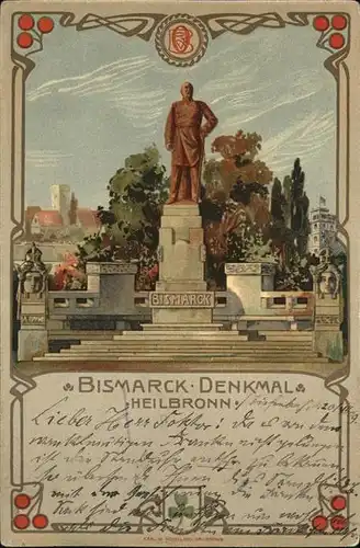 Heilbronn Bismarck Denkmal Kat. Heilbronn