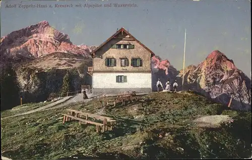 Kreuzeckhaus Adolf Zeppritz Haus Alpspitze Waxenstein Kat. Garmisch Partenkirchen