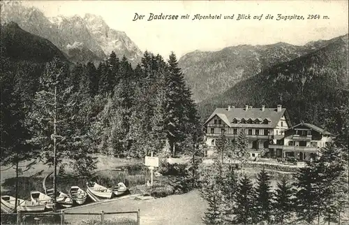 Badersee Zugspitze Alpenhotel Kat. Grainau