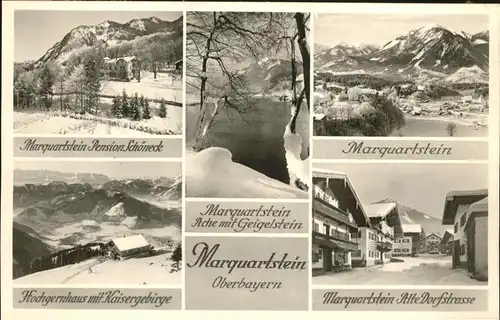 Marquartstein Pension Schoeneck Hochgernhaus Alte Dorfstrasse Kat. Marquartstein