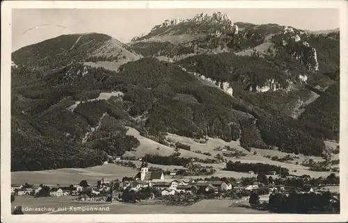 Niederaschau Chiemgau Gesamtansicht Kampenwand Kat. Aschau i.Chiemgau