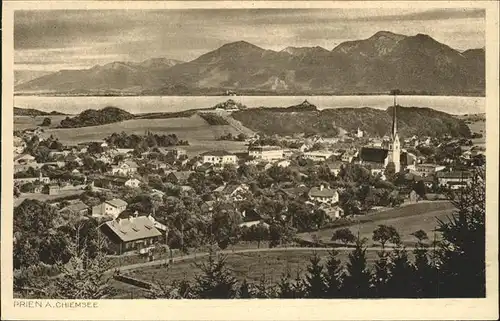 Prien Chiemsee Gesamtansicht Kat. Prien a.Chiemsee