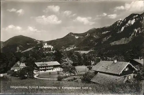 Hohenaschau Chiemgau Schloss Hoegermuehle Kampenwand Kat. Aschau i.Chiemgau