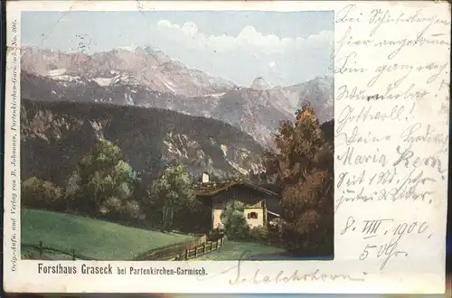 Garmisch Partenkirchen Forsthaus Graseck Kat. Garmisch Partenkirchen