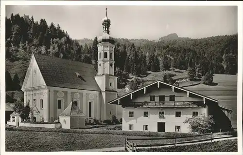 Sachrang Chiemgau Alpengasthof Kaiserblick Kirche Kat. Aschau i.Chiemgau