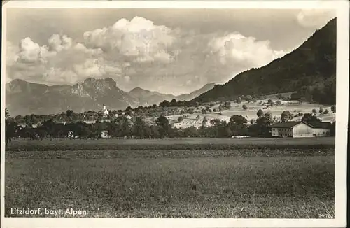 Litzldorf Panorama Alpen Kat. Bad Feilnbach