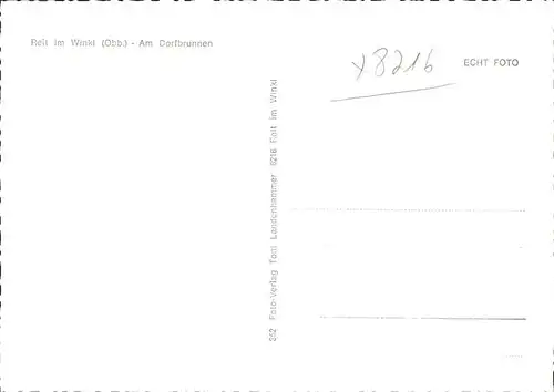 Reit Winkl Post Dorfbrunnen Kat. Reit im Winkl