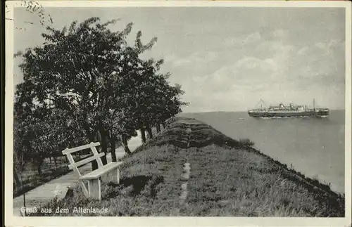 Hamburg am Wasser Schiff Altenland Kat. Hamburg