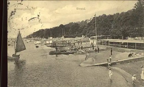 Hamburg Oevelggoenne Strand Baden Segelboot Kat. Hamburg