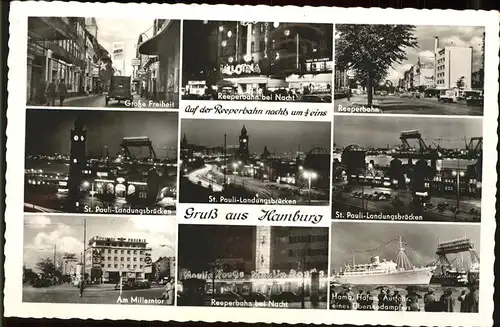 Hamburg Reeperbahn St. Pauli Landungsbruecke Grosse Freiheim Kat. Hamburg