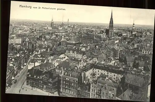 Hamburg Blick vom St.Michaelisturm Kat. Hamburg