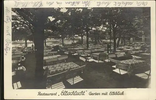 Hamburg Restaurant Elbschlucht Terrasse Elbblick Kat. Hamburg