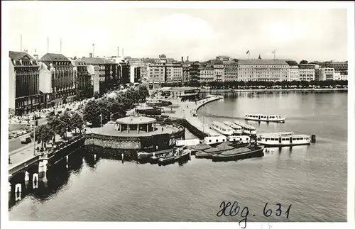 Hamburg Jungfernstieg Schiffe Kat. Hamburg