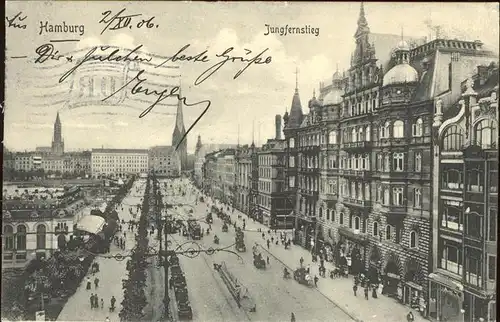 Hamburg Jungfernstieg Strassenbahn Kat. Hamburg