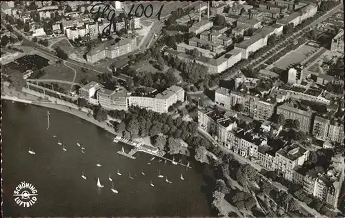 Hamburg Fliegeraufnahme an der Alster Kat. Hamburg