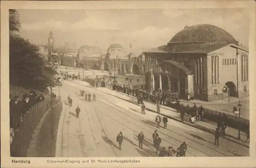 Hamburg Elbtunnel Eingang St.Pauli Landungsbruecke Kat. Hamburg